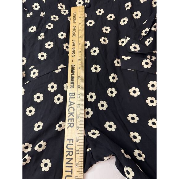 New US 18 UK 22 Joanie Black & White Dani Daisy Jumpsuit Cropped Tie Light - Picture 10 of 10